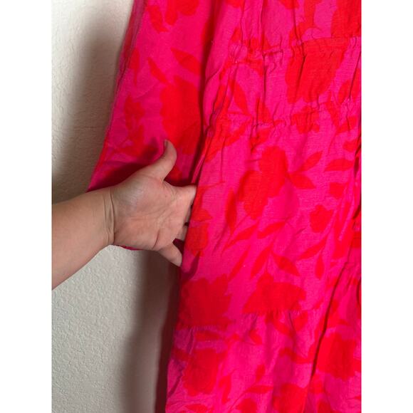 NWT Kate Spade for Target Pink Floral Midi Dress Women’s XL Statement Colorful - Picture 7 of 12